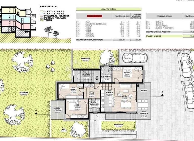 Wohnung zum Kauf 865.000 € 4 Zimmer 123 m² EG Sestinski dol