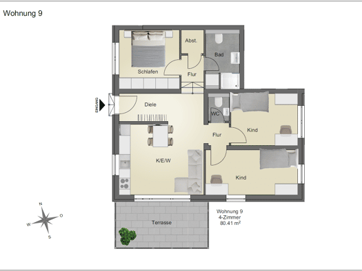 Terrassenwohnung zur Miete 1.040 € 4 Zimmer 80,4 m² frei ab 01.10.2026 Albstraße 66 Weigheim Villingen-Schwenningen 78056