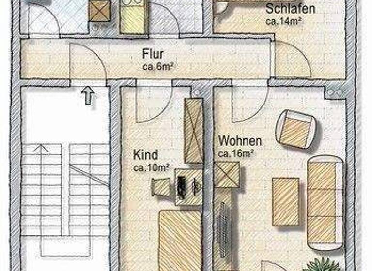 Wohnung zur Miete 375 € 3 Zimmer 62 m² Großweitzschen 04720