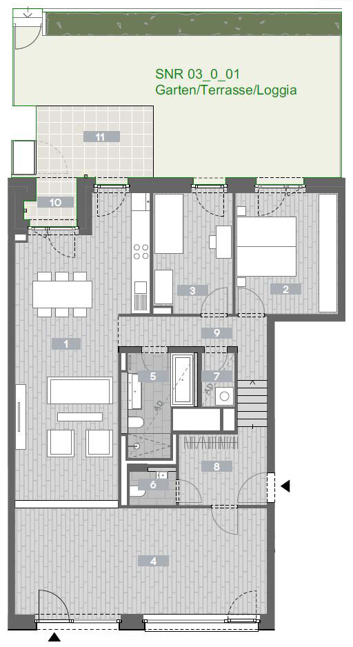 Wohnung zum Kauf provisionsfrei 910.000 € 4 Zimmer 125,3 m²<br/>Wohnfläche EG<br/>Geschoss Langer Anger 38 Bahnstadt - Ost Heidelberg 69115