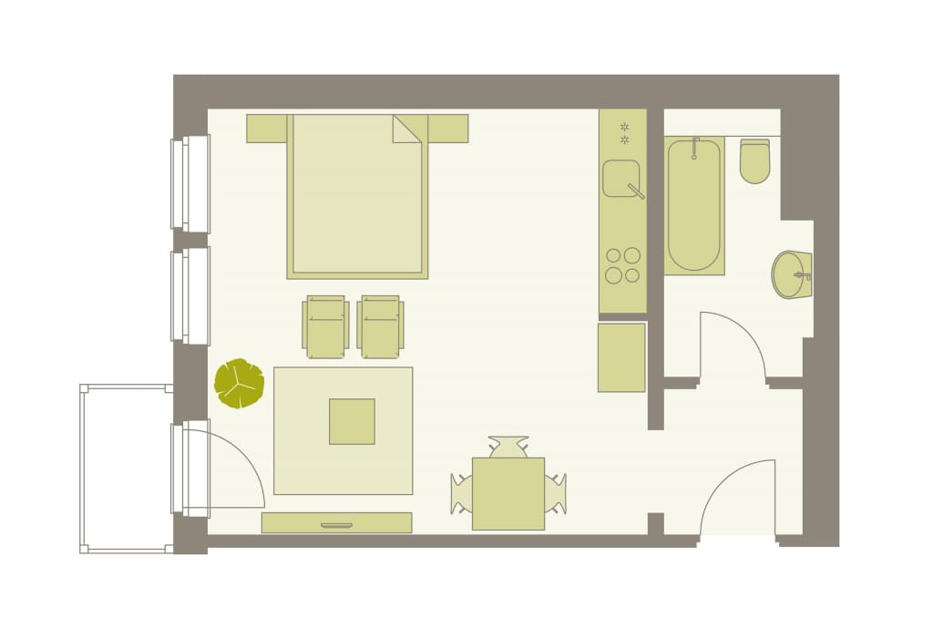 Wohnung zur Miete Wohnen auf Zeit 1.921 € 1 Zimmer 30 m²<br/>Wohnfläche ab sofort<br/>Verfügbarkeit Maxstraße Wilsdruffer Vorstadt (Ostra-Allee) Dresden 01067