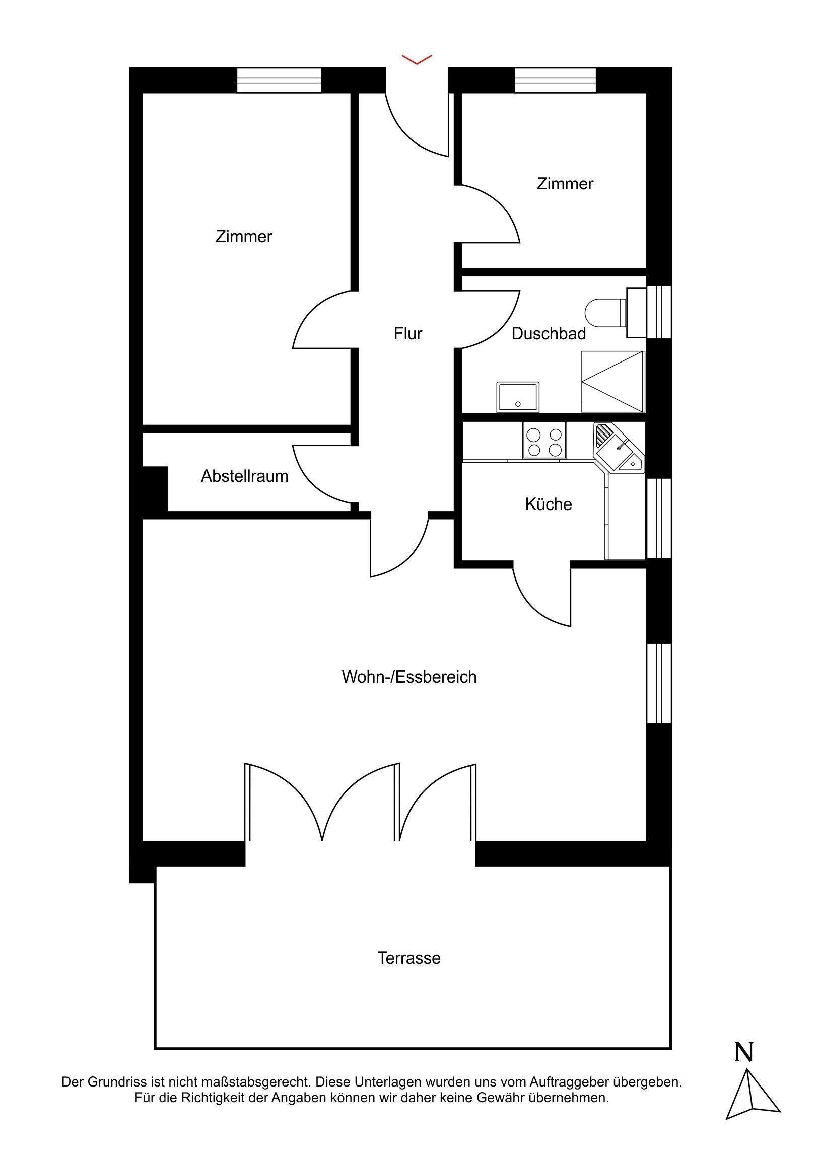 Terrassenwohnung zum Kauf 225.000 € 3 Zimmer 60 m²<br/>Wohnfläche EG<br/>Geschoss ab sofort<br/>Verfügbarkeit Brunsbüttel 25541