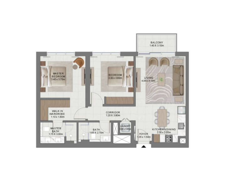 Wohnung zum Kauf - Erstbezug provisionsfrei 379.128 € 3 Zimmer 92 m²