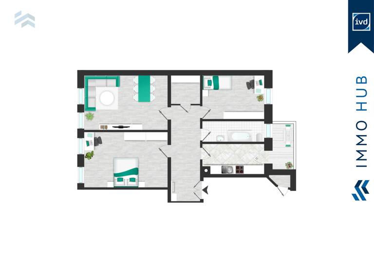 Wohnung zum Kauf 210.000 € 3 Zimmer 83,5 m²<br/>Wohnfläche 1.<br/>Geschoss Gohlis-Süd Leipzig 04155