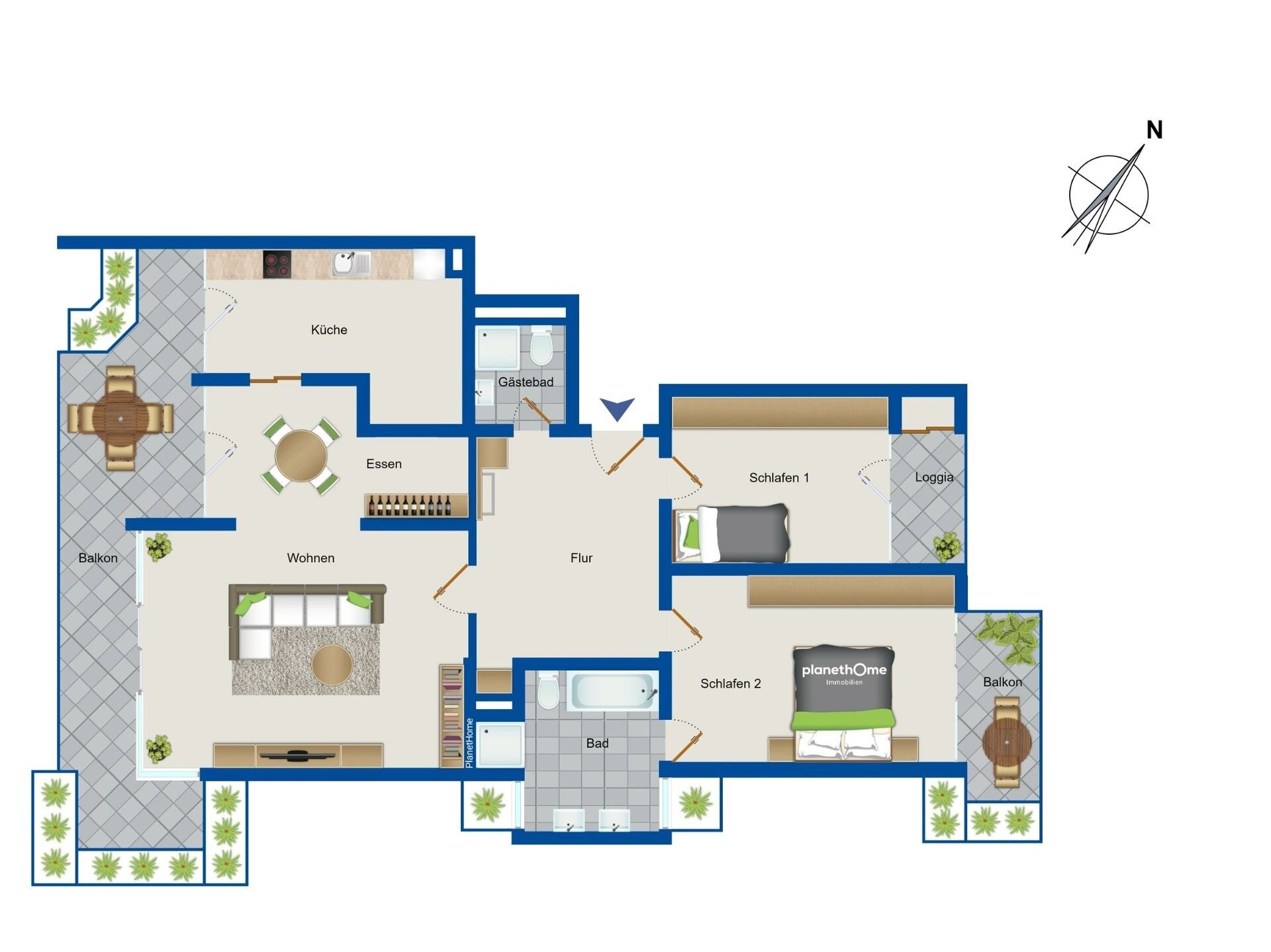 Wohnung zum Kauf 340.000 € 3 Zimmer 130 m²<br/>Wohnfläche 2.<br/>Geschoss Kirchrode Hannover 30559