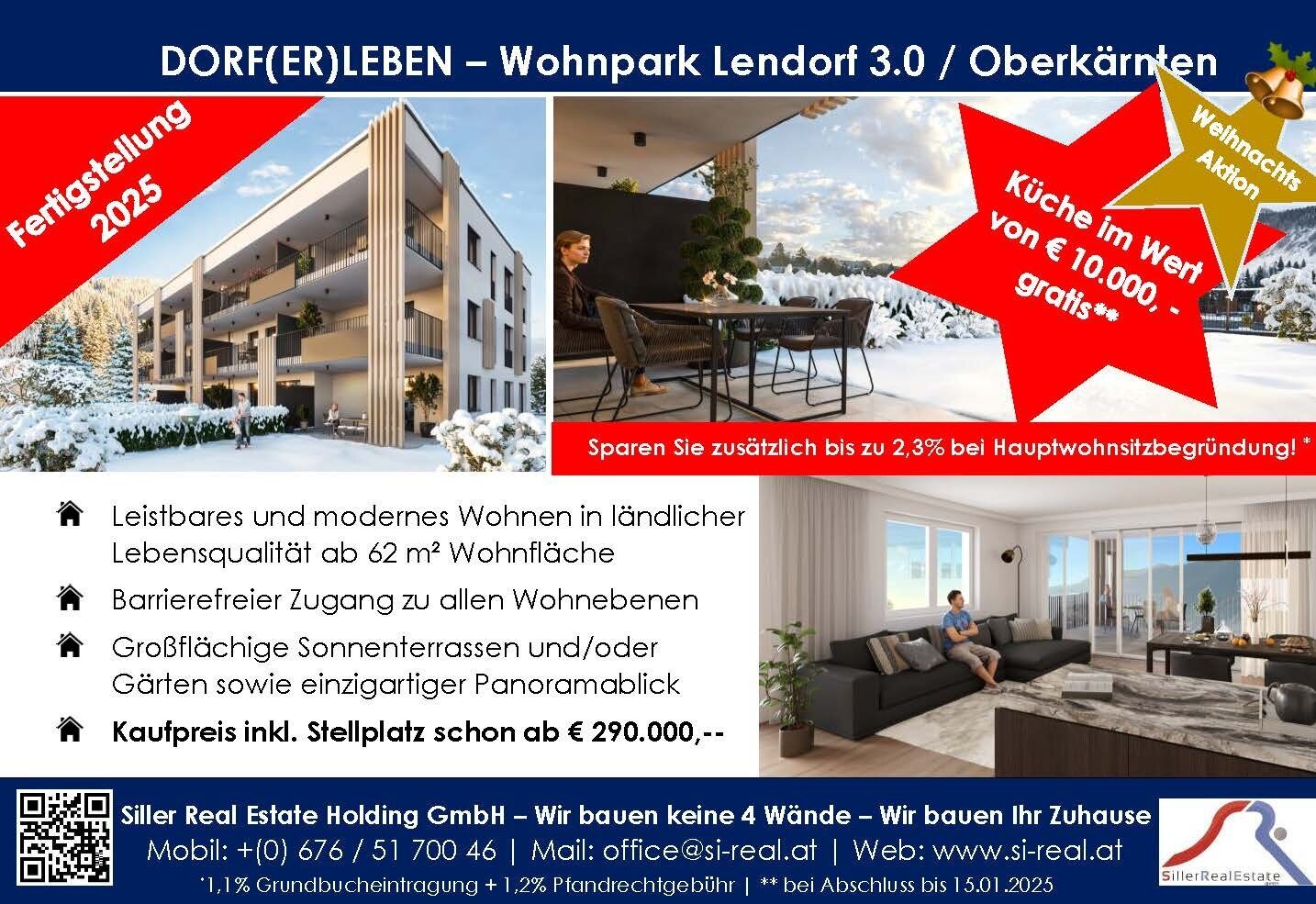 Wohnung zum Kauf 275.000 € 2 Zimmer Lendorf 9811