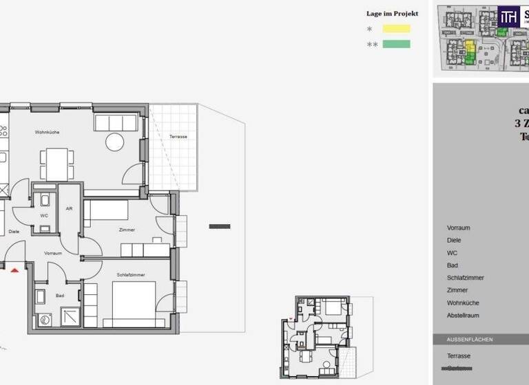 Wohnung zur Miete - Erstbezug 943 € 3 Zimmer 65 m² 2. Geschoss Friedrich-Ritter-Weg Feldkirchen bei Graz 8073