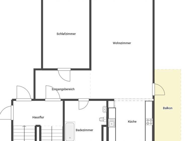 Wohnung zum Kauf 160.000 € 2 Zimmer 64,7 m² 2. Geschoss Löbtau-Nord Dresden 01159