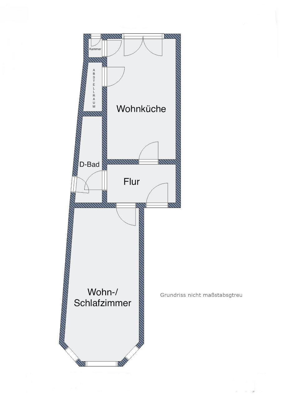 Wohnung zum Kauf 259.500 € 1 Zimmer 42,1 m²<br/>Wohnfläche Hirtenstraße 58a Hamm Hamburg / Hamm-Mitte 20535