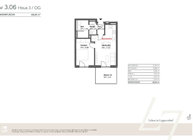 Wohnung zum Kauf provisionsfrei 355.000 € 2 Zimmer 48,6 m² Kareth Lappersdorf 93138