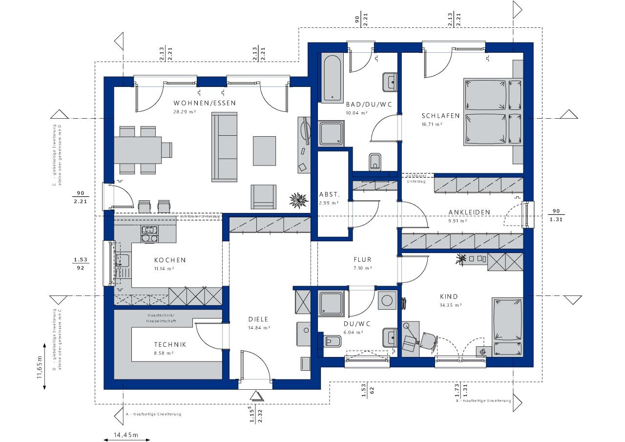 Bungalow zum Kauf provisionsfrei 481.644 € 4 Zimmer 165 m²<br/>Wohnfläche 900 m²<br/>Grundstück Schlaitz Pouch 06774