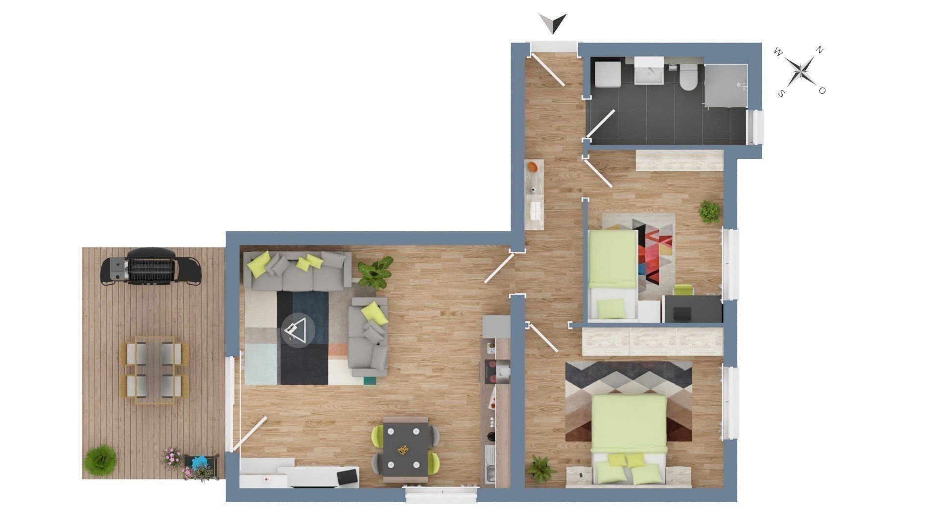 Terrassenwohnung zum Kauf provisionsfrei 303.800 € 3 Zimmer 75,4 m²<br/>Wohnfläche EG<br/>Geschoss Plattling Plattling 94447