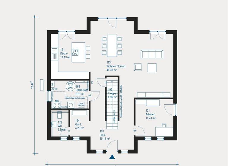 Einfamilienhaus zum Kauf provisionsfrei 650.999 € 6 Zimmer 208,7 m² 430 m² Grundstück Künzelsau 74653