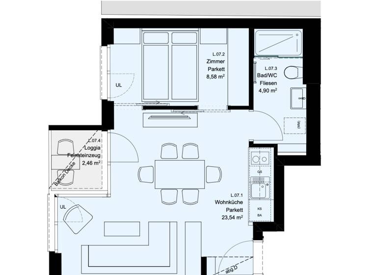 Wohnung zur Miete - Erstbezug 817 € 2 Zimmer 37 m² 2. Geschoss Leebgasse Wien 1100
