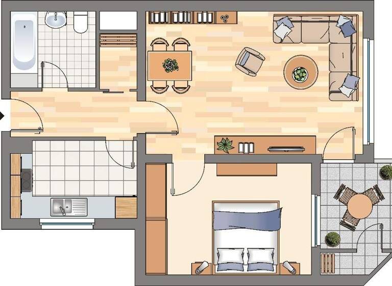 Wohnung zur Miete nur mit Wohnberechtigungsschein 301 € 2 Zimmer 59 m² 7. Geschoss Adalbertstraße 134 Dorstfeld Dortmund 44149