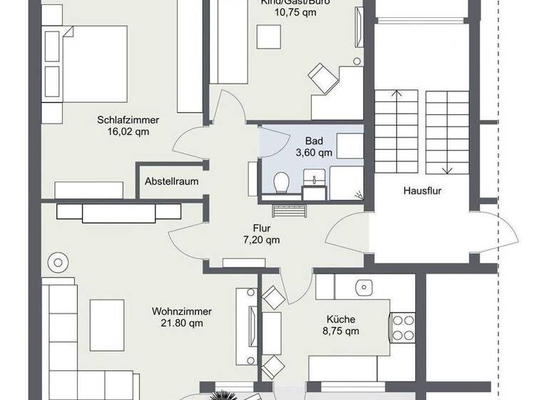 Wohnung zum Kauf 169.000 € 3 Zimmer 72,5 m² 2. Geschoss Sodenmatt Bremen 28259