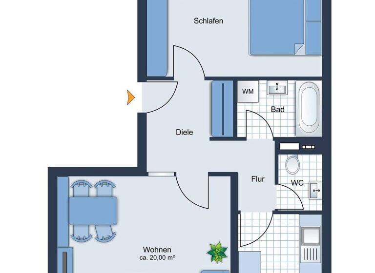 Wohnung zum Kauf 235.000 € 2 Zimmer 68 m² 1. Geschoss Erlenstegen Nürnberg 90491