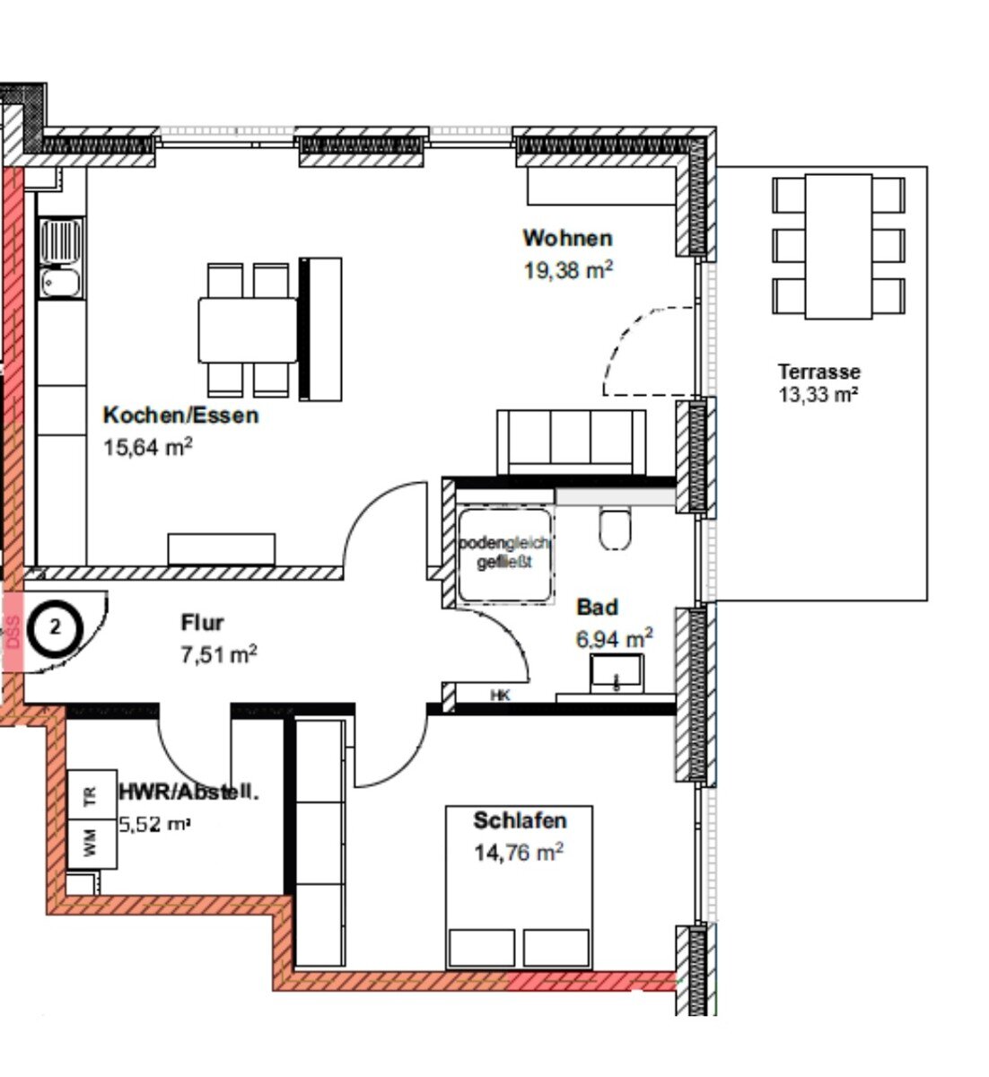 Wohnung zur Miete 765 € 2 Zimmer 76,4 m²<br/>Wohnfläche EG<br/>Geschoss Haselünne Haselünne 49740