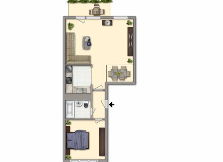 Wohnung zur Miete 280 € 2 Zimmer 54 m² 6. Geschoss Straße Usti nad Labem 313 Kappel Chemnitz 09119