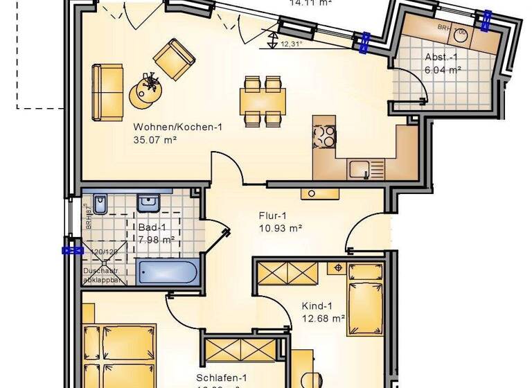 Wohnung zum Kauf 500.000 € 3 Zimmer 96,7 m² Eversten Oldenburg (Oldenburg) / Eversten 26131