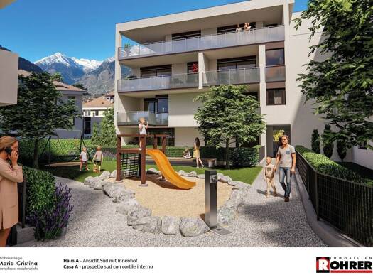 Terrassenwohnung zum Kauf - Erstbezug provisionsfrei als Kapitalanlage geeignet 3 Zimmer 74 m² Harmonie-, Matteotti- u. Piavestraße Meran 39012
