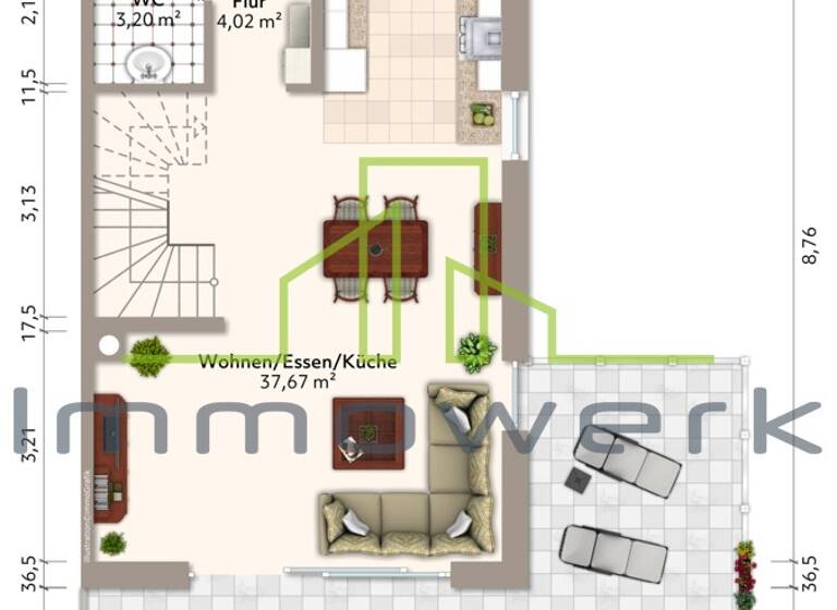 Wohnung zum Kauf 354.000 € 3 Zimmer 100 m² Ebershausen 86491