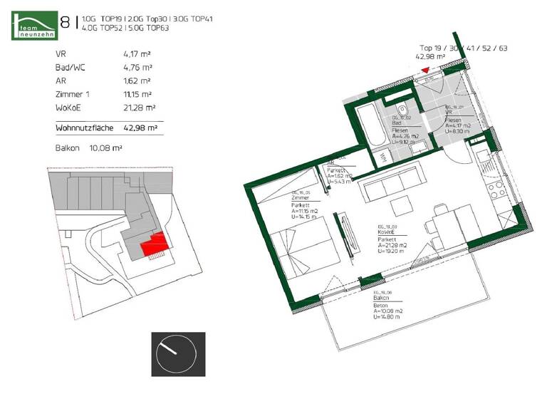 Wohnung zur Miete 484 € 2 Zimmer 43 m² 4. Geschoss frei ab 01.07.2026 Ungergasse 39 Gries Graz 8020