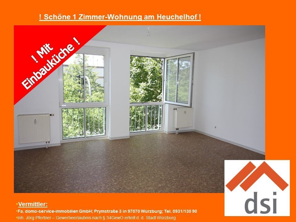 Wohnung zur Miete 310 € 1 Zimmer 30,5 m²<br/>Wohnfläche 1.<br/>Geschoss 01.10.2024<br/>Verfügbarkeit Berner Str. 9 Heuchelhof Würzburg 97084