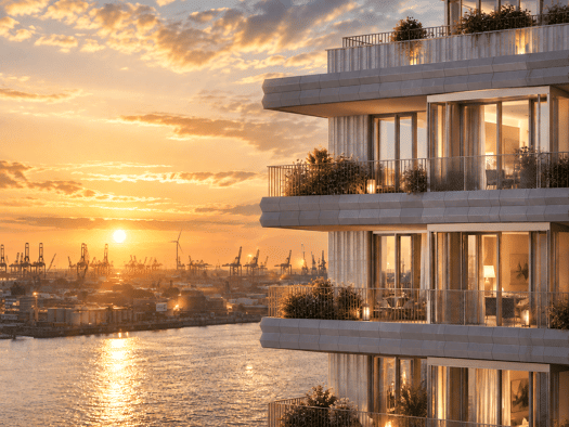 Wohnung zum Kauf - Neubau provisionsfrei 1.955.000 € 3 Zimmer 114,7 m² 11. Geschoss Kirchenpauerstraße 30 Kleiner Grasbrook Hamburg 20457