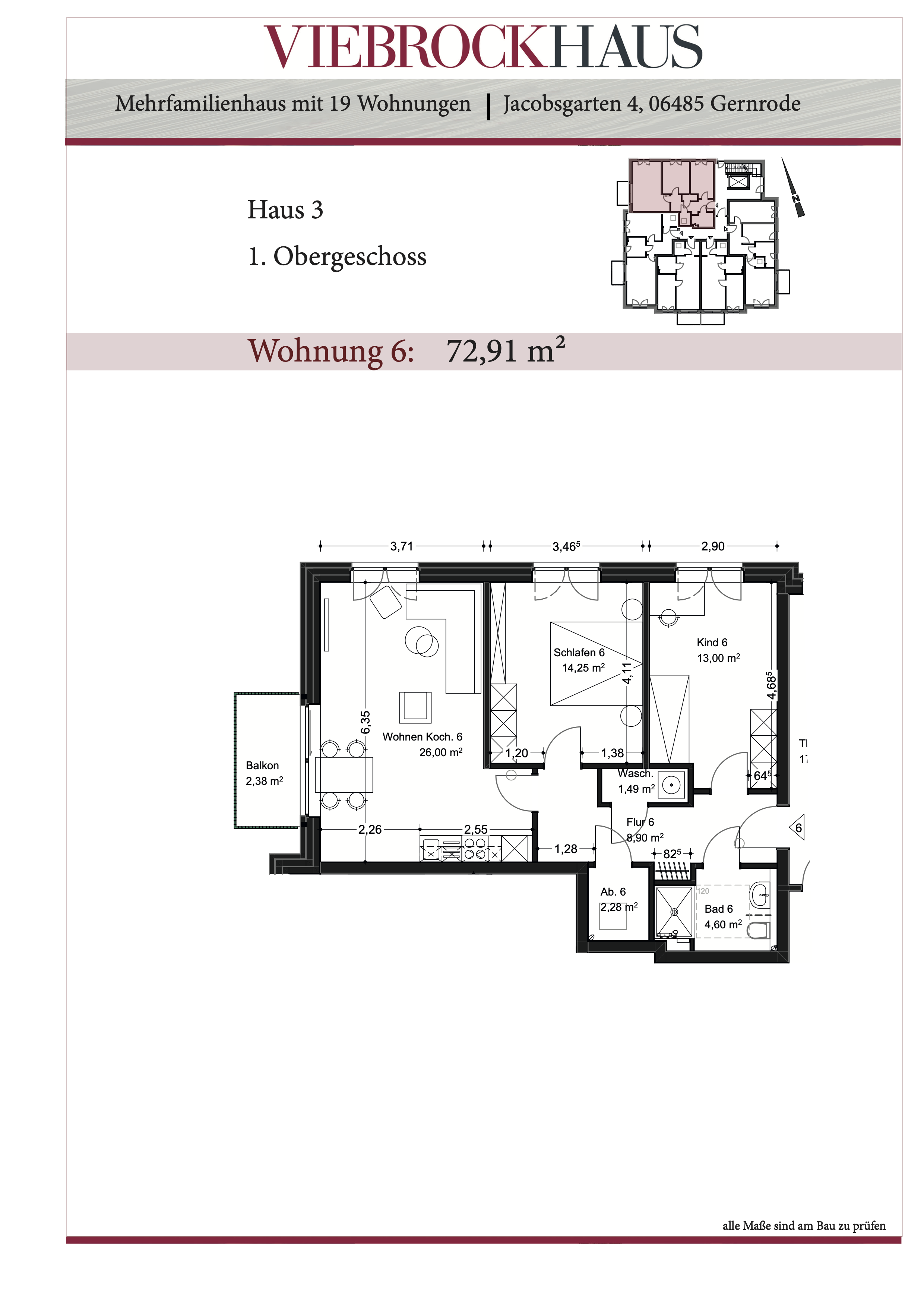 Wohnung zur Miete 1.167 € 3 Zimmer 72 m²<br/>Wohnfläche 1.<br/>Geschoss Gernrode Gernrode 06485