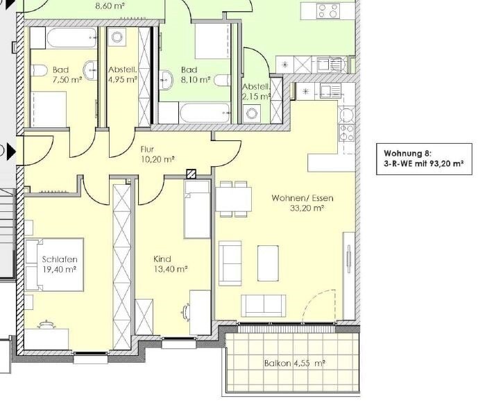 Wohnung zur Miete 1.118 € 3,5 Zimmer 93,2 m²<br/>Wohnfläche 01.03.2025<br/>Verfügbarkeit Im Waldquartier 2 + 4 Resse Gelsenkirchen 45892