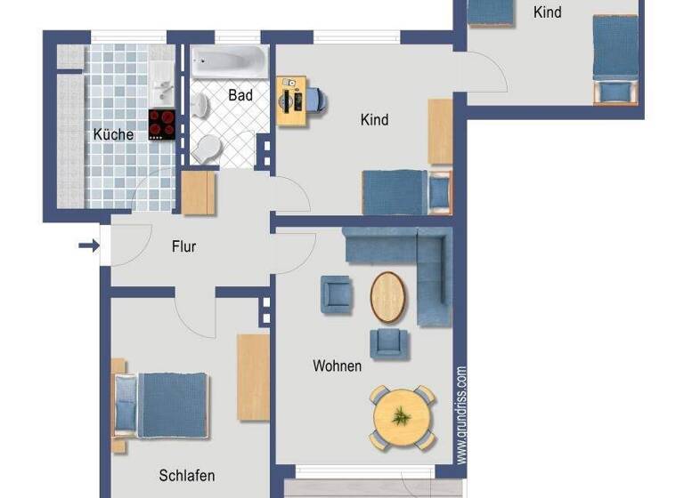 Wohnung zum Kauf provisionsfrei 268.000 € 4 Zimmer 85,1 m² 1. Geschoss Thomas-Mann-Straße 25 Neu Schwachhausen Bremen 28213