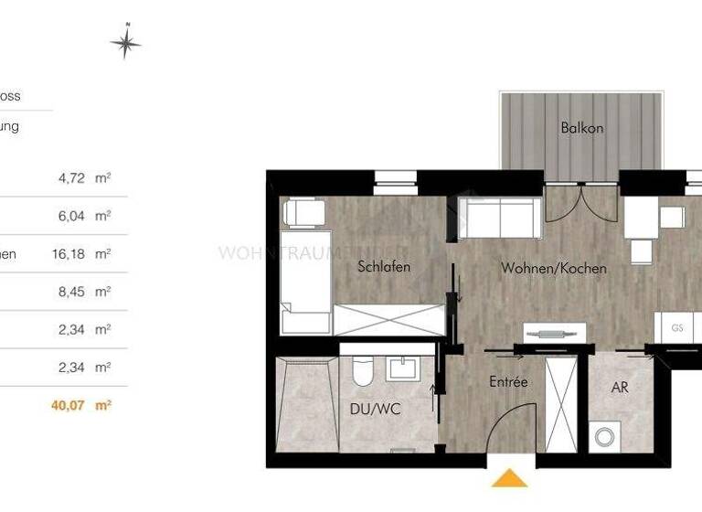 Wohnung zur Miete - Erstbezug 541 € 2 Zimmer 40,1 m² 1. Geschoss frei ab 01.03.2026 Unritzstraße 38b Rabenstein Chemnitz 09117