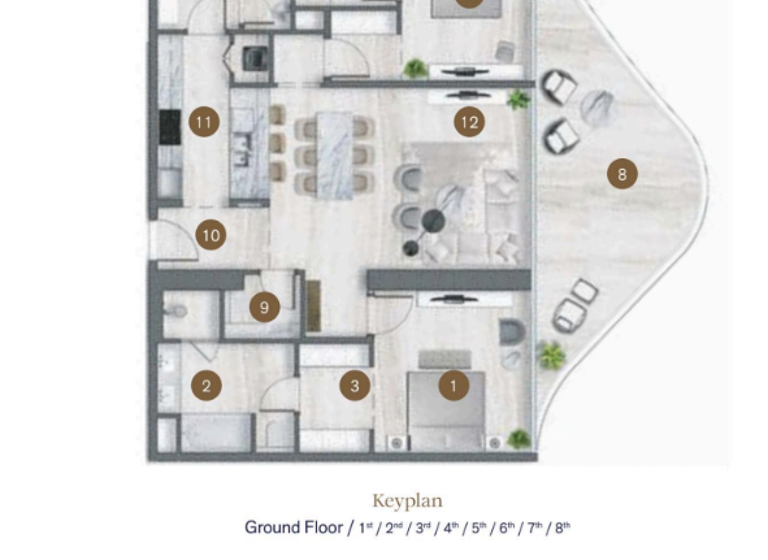 Wohnung zum Kauf 2.464.400 € 3 Zimmer 152,3 m² Dubai