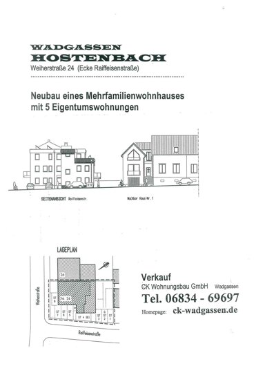 Wohnung zum Kauf provisionsfrei 218.800 € 2 Zimmer 60 m² frei ab sofort Weiherstr. 24 Hostenbach Wadgassen 66787