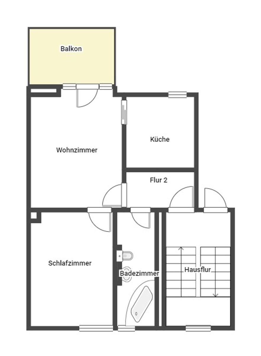 Wohnung zum Kauf 44.900 € 2 Zimmer 41,2 m²<br/>Wohnfläche 2.<br/>Geschoss Gablenz 244 Chemnitz 09127