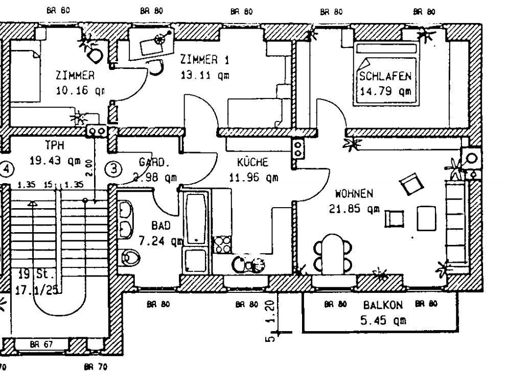 Wohnung zur Miete 530 € 3,5 Zimmer 82 m²<br/>Wohnfläche 1.<br/>Geschoss ab sofort<br/>Verfügbarkeit Hartmannstraße 3A Innenstadt Görlitz 02826