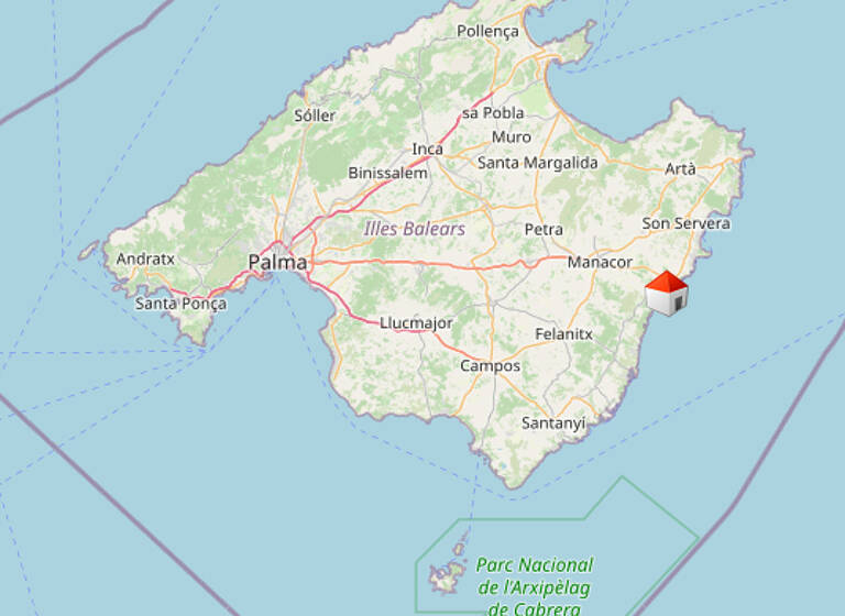 Einfamilienhaus zur Miete 3.500 € 3 Zimmer 179 m² 475 m² Grundstück Cala Magrana 07680