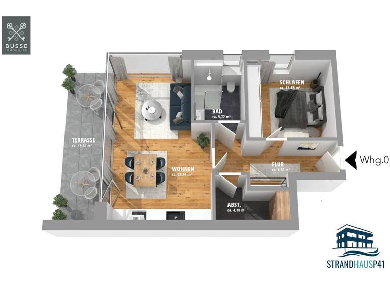 Wohnung zum Kauf provisionsfrei als Kapitalanlage geeignet 415.900 € 2 Zimmer 67,2 m² Promenade 41 Schönberger Strand Schönberg (Holstein) 24217