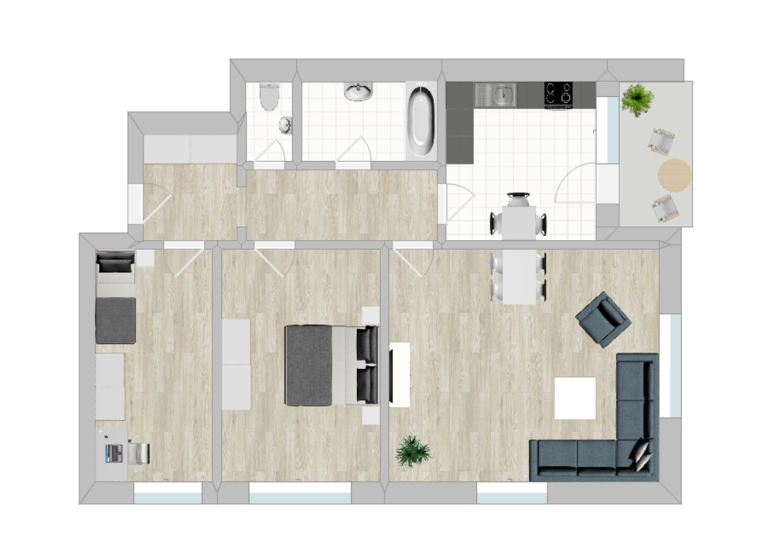 Wohnung zur Miete 920 € 3 Zimmer 88,1 m² 7. Geschoss frei ab sofort Finkenstr. 1 Buxtehude 21614
