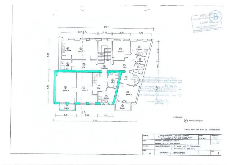 Wohnung zum Kauf 249.000 € 4 Zimmer 100,5 m² 2. Geschoss Spandau Berlin 13581