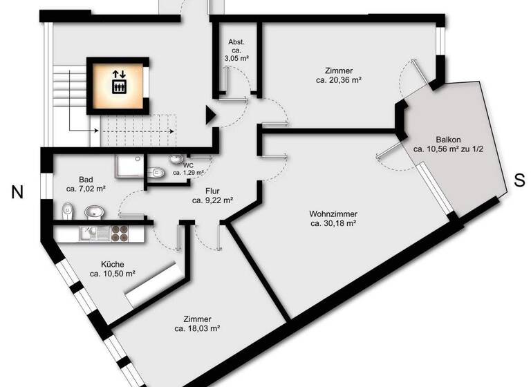 Wohnung zum Kauf 275.000 € 3 Zimmer 108 m² Vegesack Bremen / Vegesack 28757