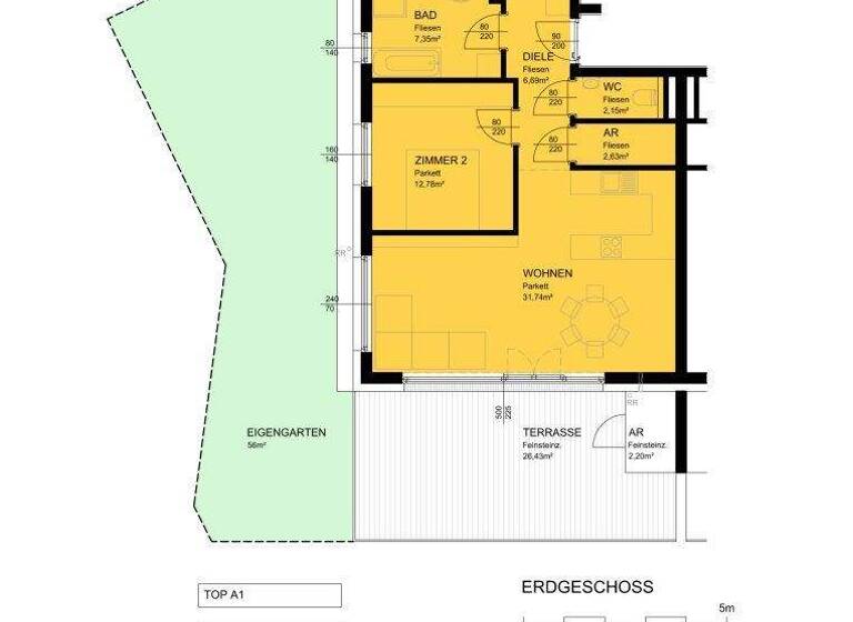Wohnung zum Kauf - Erstbezug 379.022 € 3 Zimmer 77 m² frei ab 01.12.2027 Luftenberg an der Donau 4225