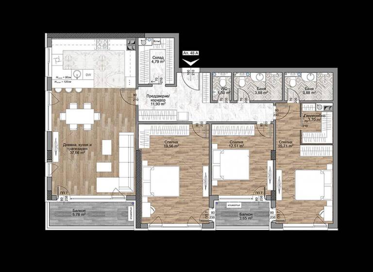 Studio zum Kauf 395.646 € 4 Zimmer 168,4 m² Sofia