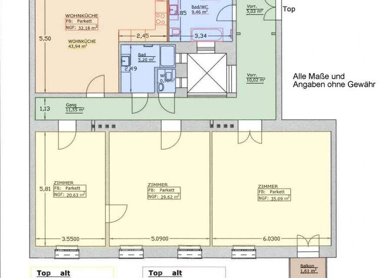 Wohnung zur Miete 2.900 € 4 Zimmer 159,7 m² Wien 1010