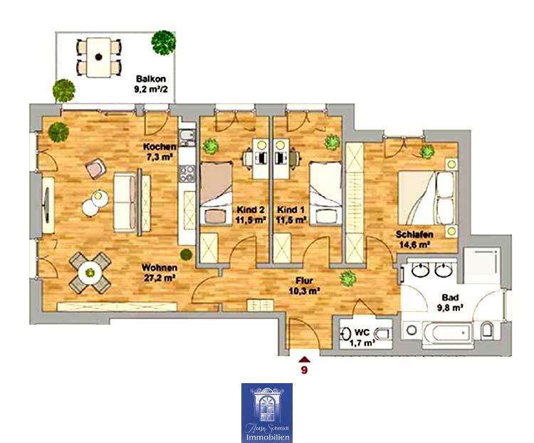 Wohnung zur Miete 1.720 € 4 Zimmer 98,5 m²<br/>Wohnfläche 01.02.2025<br/>Verfügbarkeit Kleinzschachwitz-Nord Dresden 01259