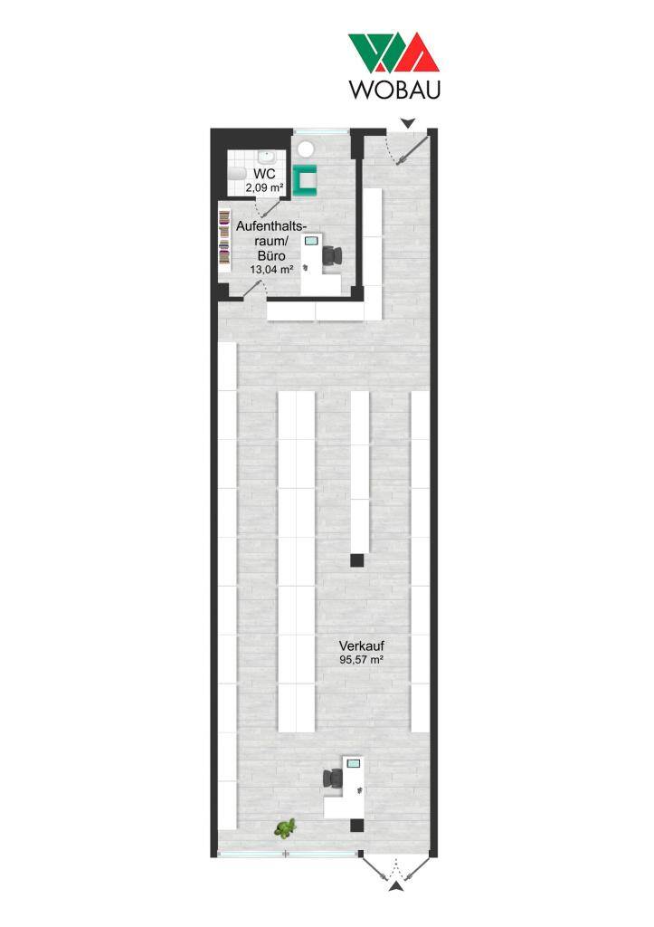 Laden zur Miete 20 € 2 Zimmer 110,7 m²<br/>Verkaufsfläche Breiter Weg 31 Altstadt Magdeburg 39104