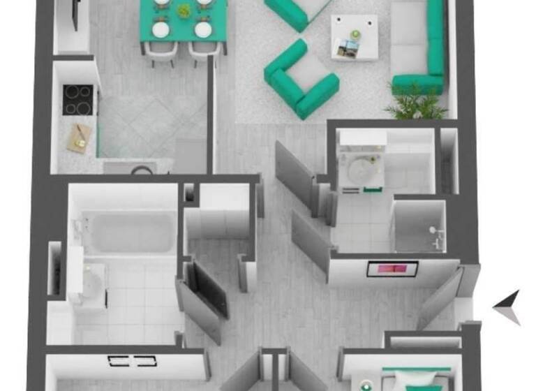 Wohnung zur Miete 1.400 € 3 Zimmer 70 m² 1. Geschoss Schönefeld 12529