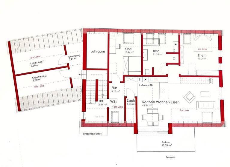Wohnung zur Miete 1.470 € 3,5 Zimmer 119 m² Baldingen Nördlingen / Baldingen 86720