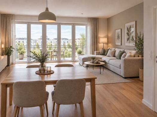 Wohnung zur Miete 1.213 € 2 Zimmer 67,4 m² 2. Geschoss frei ab sofort Haunstetten Augsburg 86179